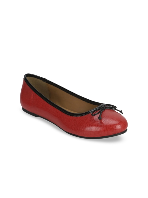 

Truffle Collection Women Red Solid PU Ballerinas