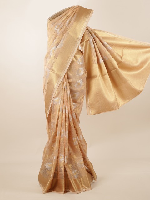 

Pothys Peach-Coloured Woven Design Saree