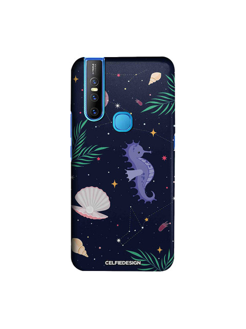 

CelfieDesign Navy Blue & Purple Space Beach Space And Nature Quirky Sustainable Vivo V15 Back Cover