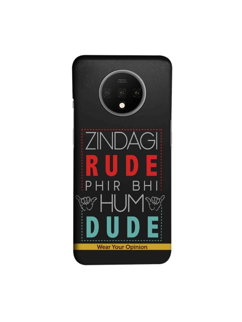

CelfieDesign Black & Blue Zindagi Rude OnePlus 7T Back Cover