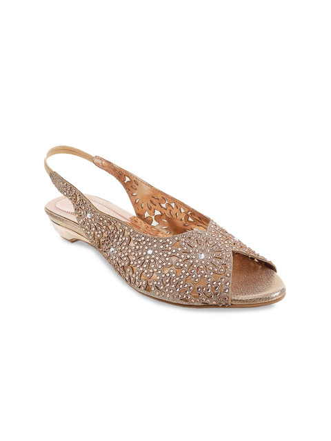 

Metro Women Beige Embellished Block Heels