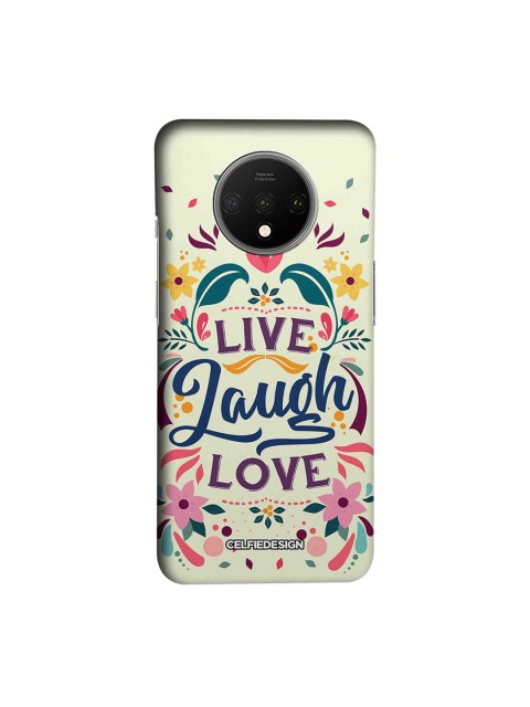 

CelfieDesign Beige & Purple Live Laugh Love Printed OnePlus 7T Back Cover