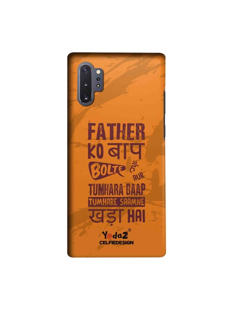 

CelfieDesign Father Ko Baap Bolte Hai Printed Samsung Galaxy Note10 Plus Back Cover, Orange