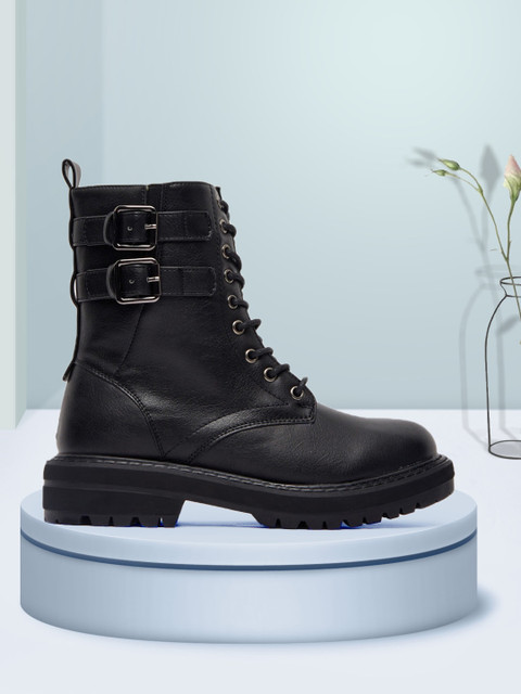 

shoexpress Women Black Flat Boots
