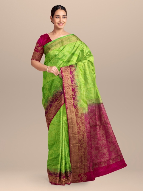 

KLM Fashion Mall Green Woven Design Saree