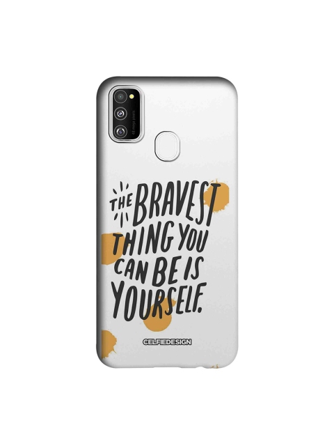 

CelfieDesign White, Yellow & Black Being Yourself Samsung Galaxy M30S Sustainable Back Cover