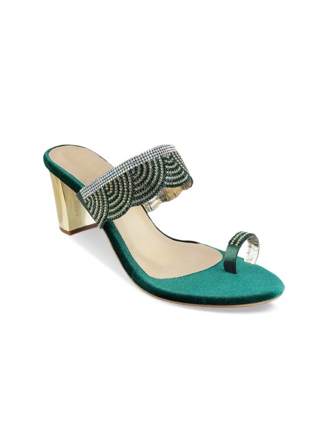 

Metro Women Green Solid Sandals