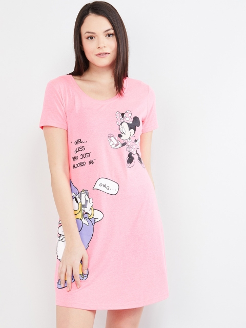 

max Women Pink Printed T-shirt Dress
