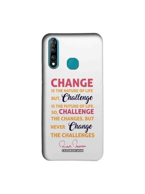 

CelfieDesign White & Red Challenge AB Quotes Vivo Z1 Pro Sustainable Back Cover