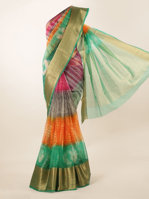 

Pothys Multicoloured Colourblocked Saree, Multi
