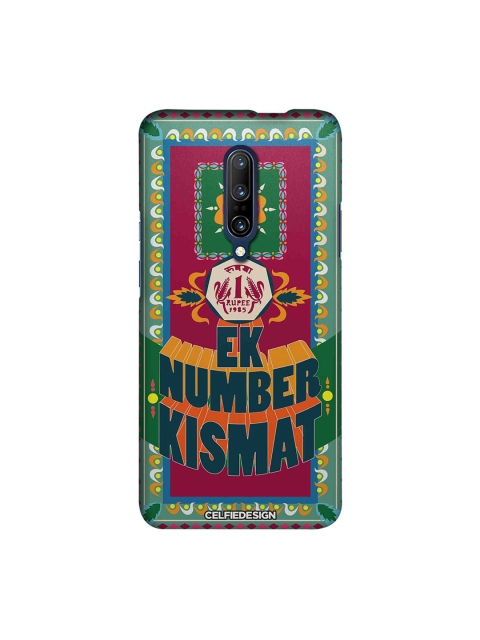 

CelfieDesign Green & Pink Quirky Ek Number Kismat OnePlus 7 Pro Back Cover