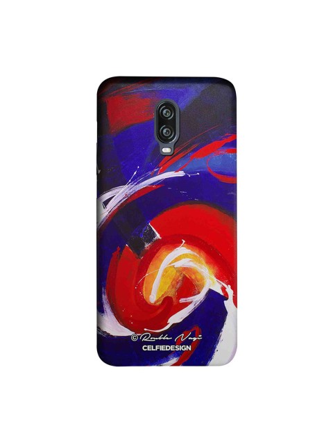 

Celfie Design Blue & Red Waves Printed Oneplus 6T Back Cover