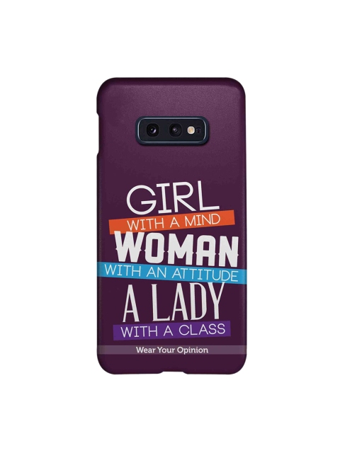 

CelfieDesign Violet & White Girl Woman Lady Samsung Galaxy S10E Back Cover