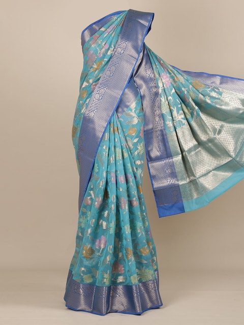 

Pothys Blue Woven Design Saree