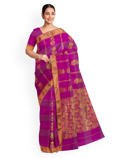 

KLM Fashion Mall Pink Printed Silk Blend Saree