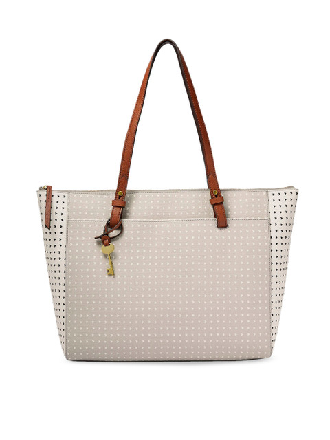 

Fossil Beige Printed Tote Bag
