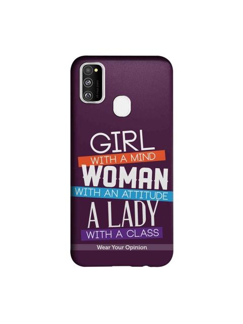 

CelfieDesign Purple & White Girl Woman Lady Samsung Galaxy M30S Sustainable Back Case