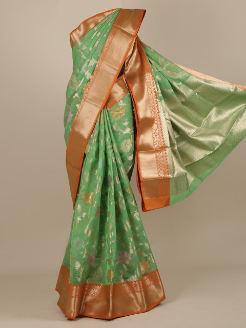 

Pothys Green Woven Design Saree