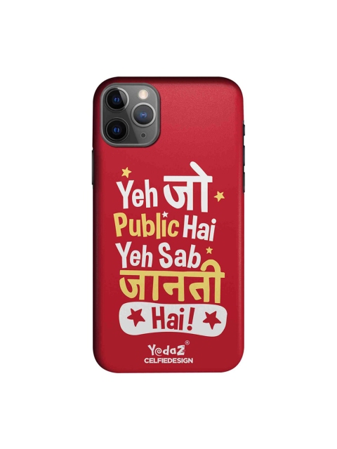 CelfieDesign Red & White Yeh Jo Public Hai Printed iPhone 11 Pro Back Cover