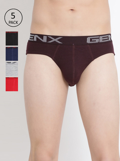 

Genx Men Pack of 5 Assorted Cotton Briefs GENX_FLT_BRF_OE_5PC