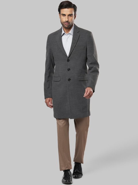 

Raymond Men Grey Solid Single-Breasted Long Formal Blazer