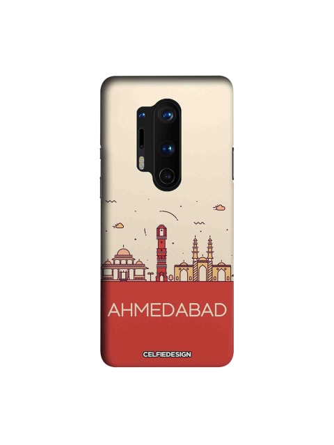 

CelfieDesign Beige & Red Ahmedabad Skyline Printed OnePlus 8 Pro Sustainable Back Cover