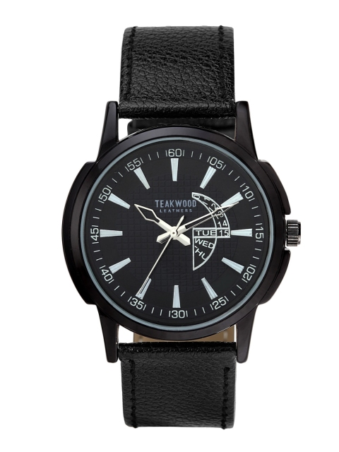 

Teakwood Leathers Men Black Analogue Watch WTH_A_TKCH017