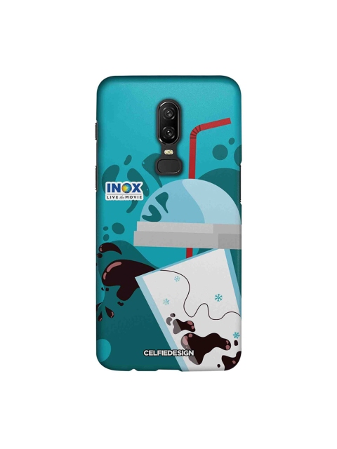 CelfieDesign Blue & White Quirky Inox Sip Up OnePlus 6 Sustainable Back Cover