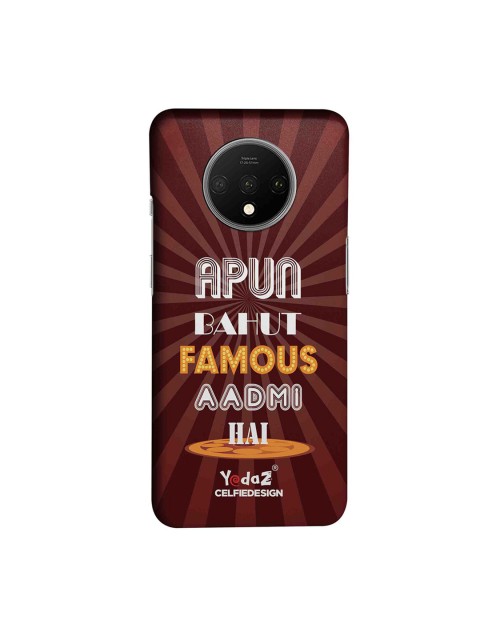 

CelfieDesign Brown & White Apun Bahot Famous Admi Hai OnePlus 7T Sustainable Back Cover