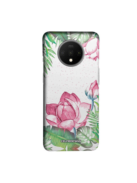 

CelfieDesign White & Pink Laotian Lotus Quirky OnePlus 7T Mobile Back Cover