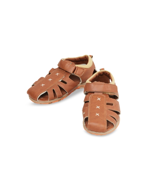 

max Boys Tan Brown Shoe-Style Sandals