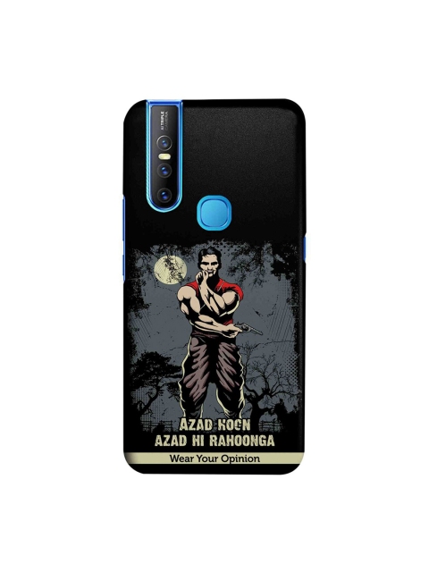 

CelfieDesign Black & Grey Azaad Hoon Wear Your Opinion Quirky Sustainable Vivo V15 Back Cover