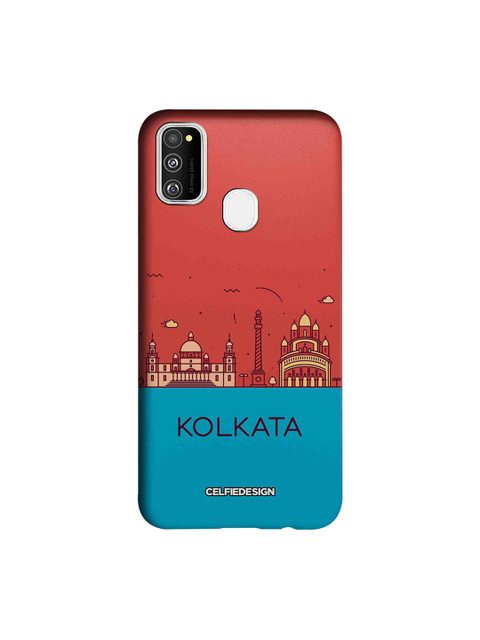 

CelfieDesign Blue & Red Kolkata skyline Samsung Galaxy M30S Sustainable Back Cover, Multi