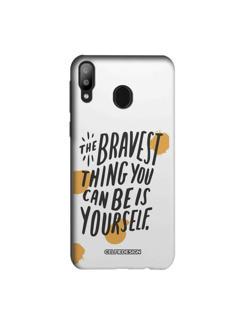 

CelfieDesign White & Black Being Yourself Samsung Galaxy M20 Mobile Back Cover
