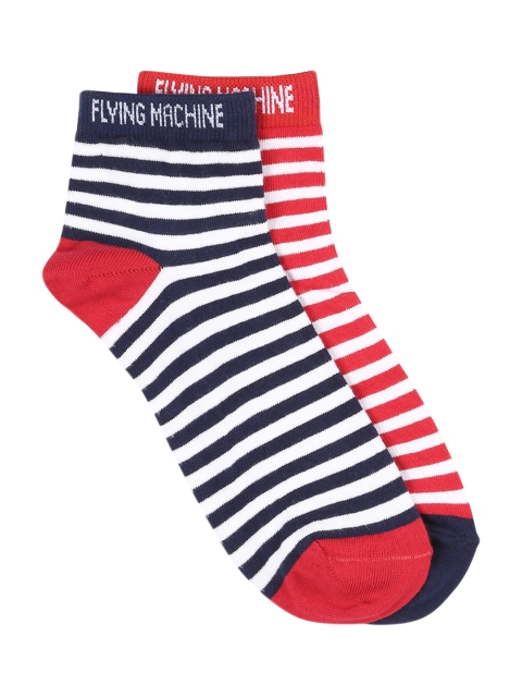 

Flying Machine Men Pack Of 2 Assorted Ankle-Length Socks