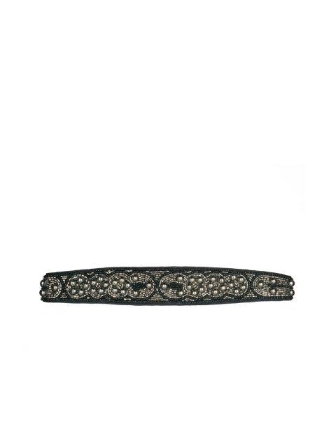 

Diwaah Women Black & Silver-Coloured Embellished Hairband