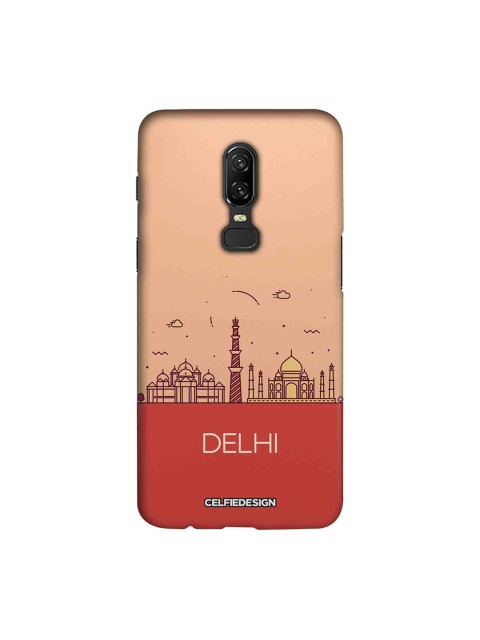 

CelfieDesign Unisex Beige, Red & Brown Quirky Printed OnePlus 6 Mobile Back Cover