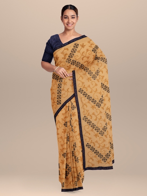 

KLM Fashion Mall Beige Woven Design Silk Blend Saree