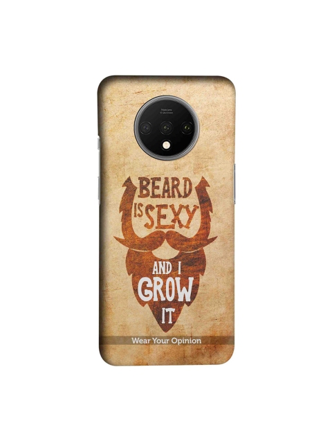 

CelfieDesign Beige & Brown Beard Is Sexy Wear Your Opinion Quirky OnePlus 7T Back Cover