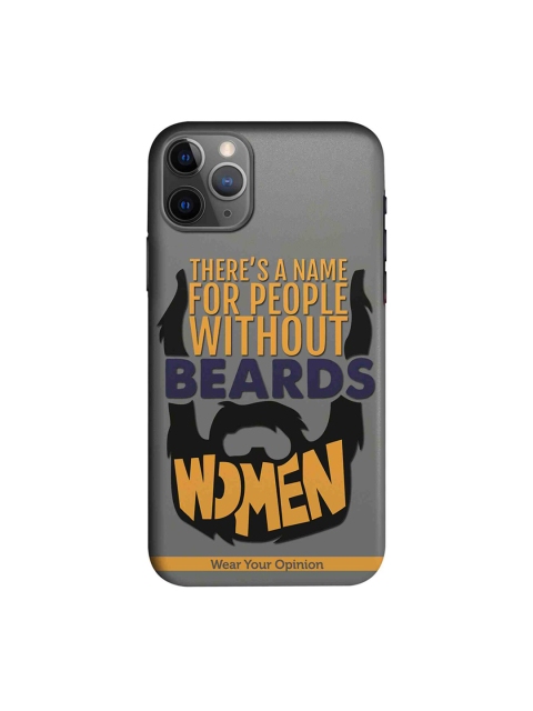 

CelfieDesign Grey & Yellow Men with beard Wear Your Opinion Quirky Sustainable Apple iPhone 11 Pro Mobile Back Cover