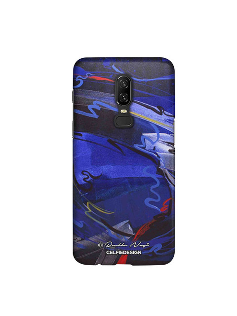 

CelfieDesign Blue & Black Happy Sky Rouble Nagi Quirky Sustainable OnePlus 6 Back Cover