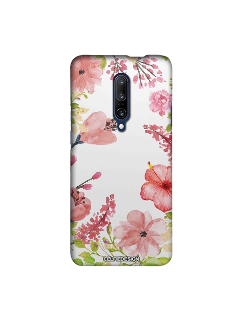 

CelfieDesign White & Pink Aquarelle Gardens Printed OnePlus 7 Pro Back Cover