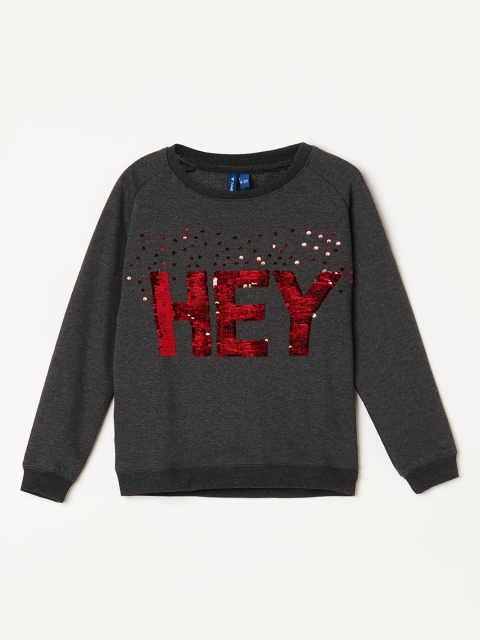 

Fame Forever by Lifestyle Girls Grey Printed Sweatshirt