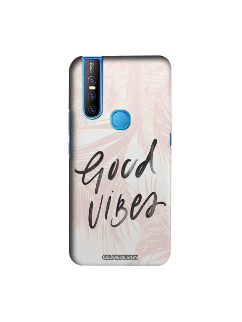 

CelfieDesign White & Pink Good Vibes Vivo V15 Sustainable Back Cover