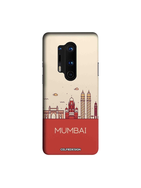 

CelfieDesign Beige & Red Mumbai Skyline Signature Quirky Sustainable OnePlus 8 Pro Back Cover
