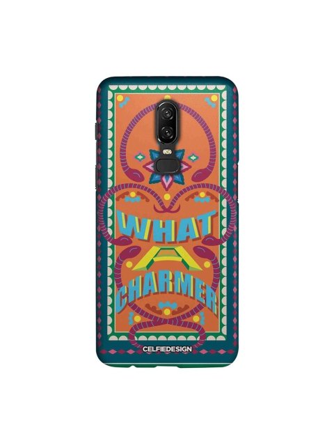 

CelfieDesign Orange Blue What A Charmer Nazar Lage Quirky Sustainable OnePlus 6 Back Cover