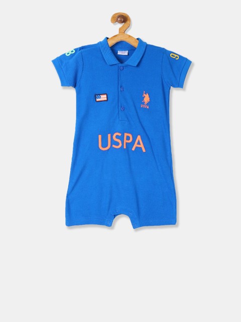 

U.S. Polo Assn. Boys Blue Printed Bodysuit
