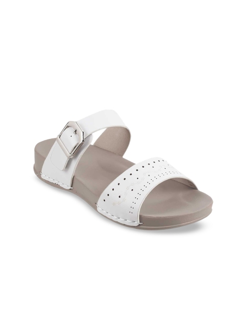 

Metro Women White Colourblocked Mules
