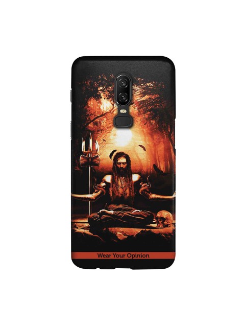 

CelfieDesign Black & Orange Meditation Aghori Sustainable OnePlus 6 Back Case