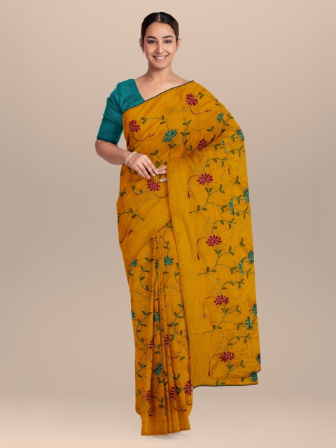 

KLM Fashion Mall Yellow Printed Saree